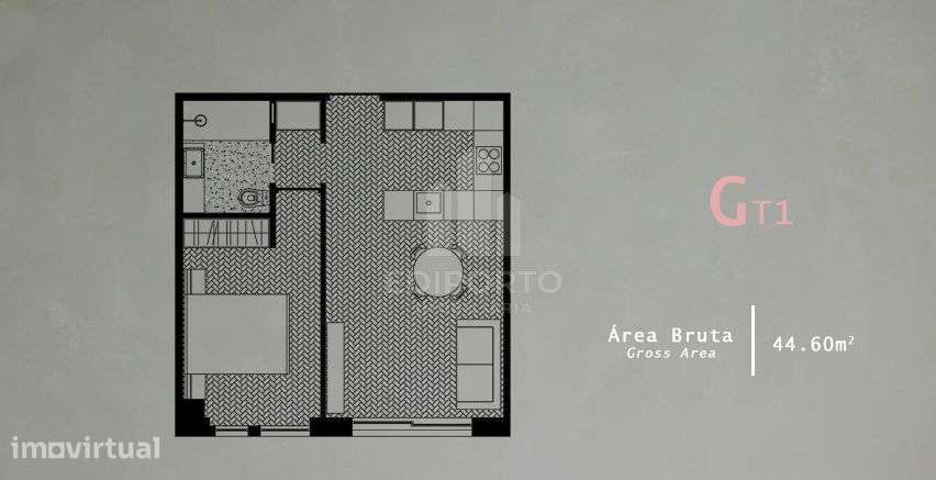Apartamento T1 em plena Rua de Santa Catarina, no coração do Porto - Grande imagem: 2/10