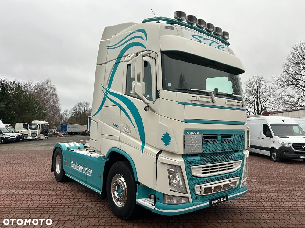 Volvo FH 500 *GLOBETROTTER* NA PODUCHACH* KLIMA POSTOJOWA* NAVI* LODÓWKA* KOŁA NOWE* XENON* HYDRAULIKA DWUOBWODOWA* OBSZYTY ŚRODEK* Z FRANCJI - 2