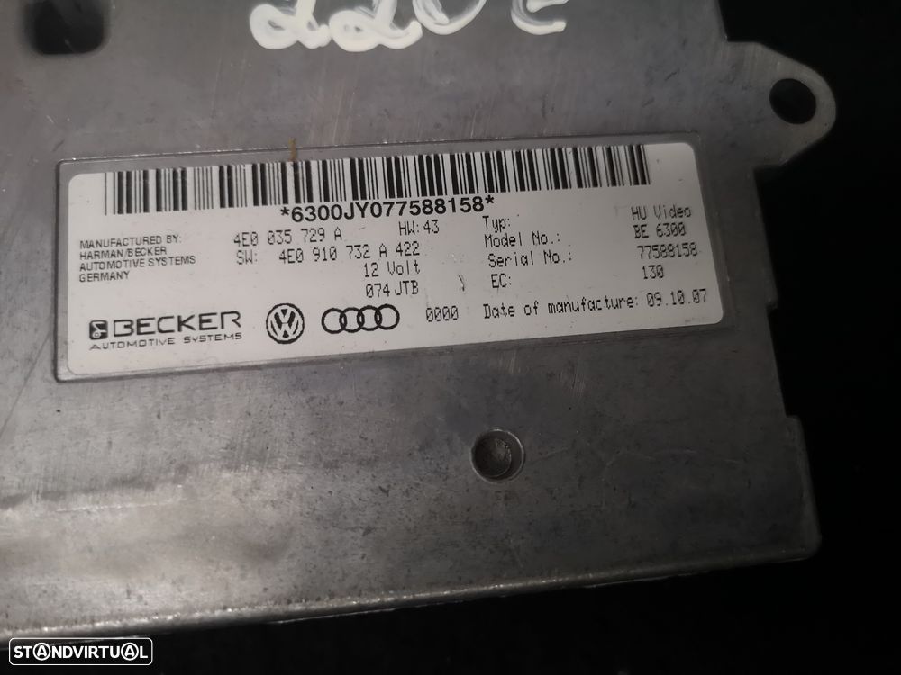 Centralina MMI Multimedia Audi a8 d3 4e0 2003-2009 (2x no estoque) - 3