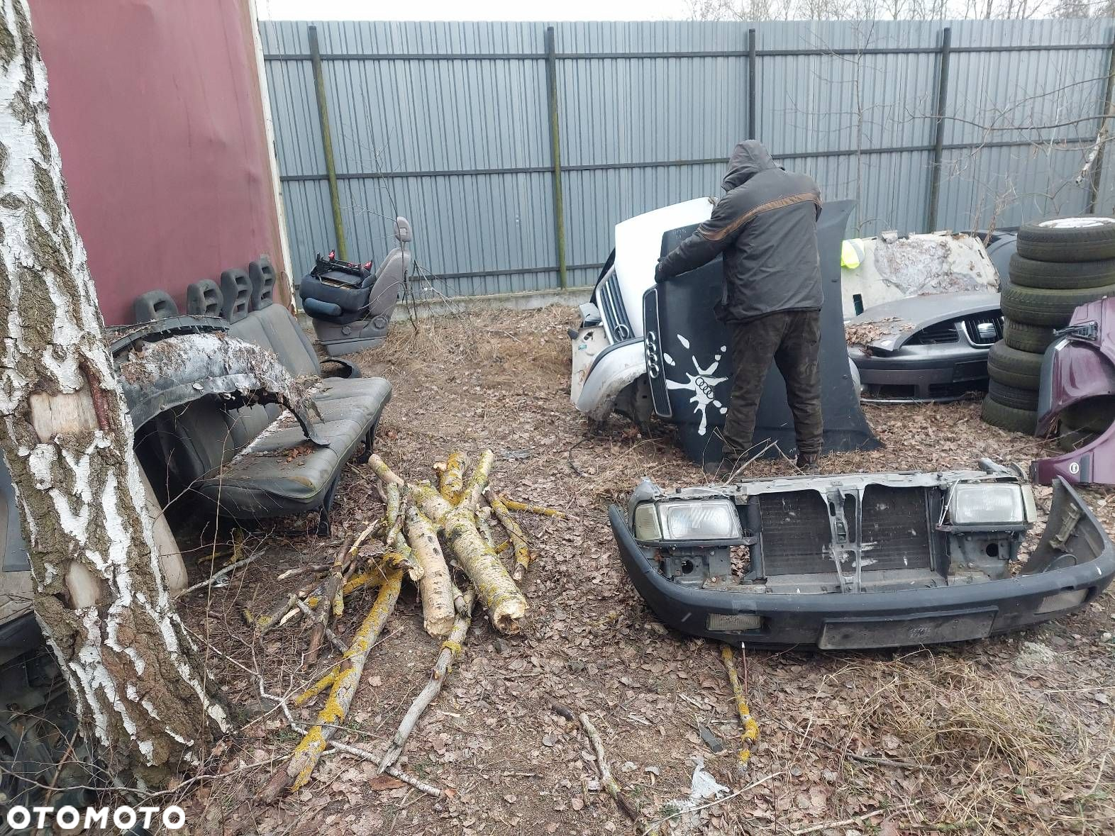 KOMPLETNY PRZÓD AUDI 80 B3 ZDERZAK MASKA LAMPY CHŁODNICA - 3
