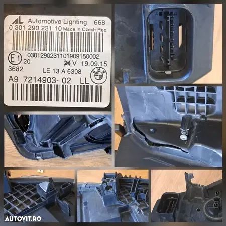 Far stanga gol bmw full led cu prinderi urechi rupte si crapatura carcasa Original BMW F45 F46 - 3