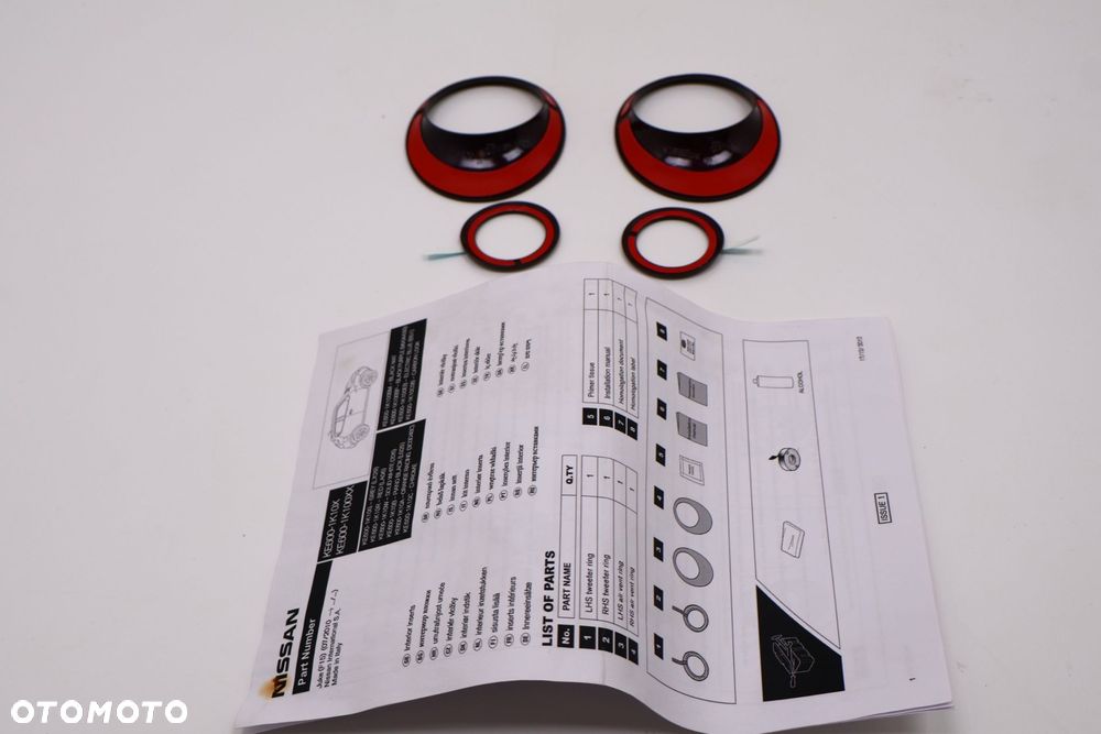 NISSAN JUKE F15 DEKORY RAMKI GŁOŚNIKÓW DESKI ROZDZIELCZEJ KE600-1K100-BP - 6