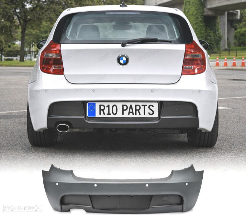 PÁRA-CHOQUES TRASEIRO BMW E81 E87 04-11 LOOK M PDC ABS - 1