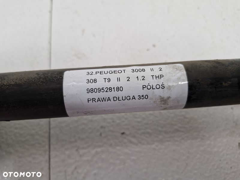 peugeot 3008 ii 2 308 t9 ii 1.2 thp półoś prawa długa 9809528180 - 2