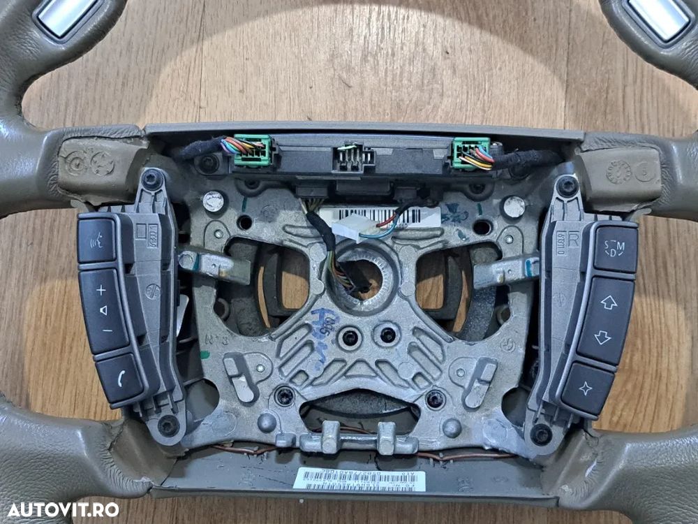 Volan multifunctional inteligent cu padele incalzire din piele bej Original BMW E65 E66 E67 32346761751 - 3