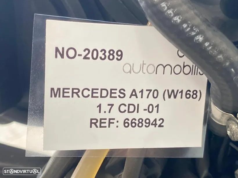 Motor MERCEDES-BENZ A-CLASS (W168) A 170 CDI de 2001 Ref - 668942  -  NO.20389 - 7