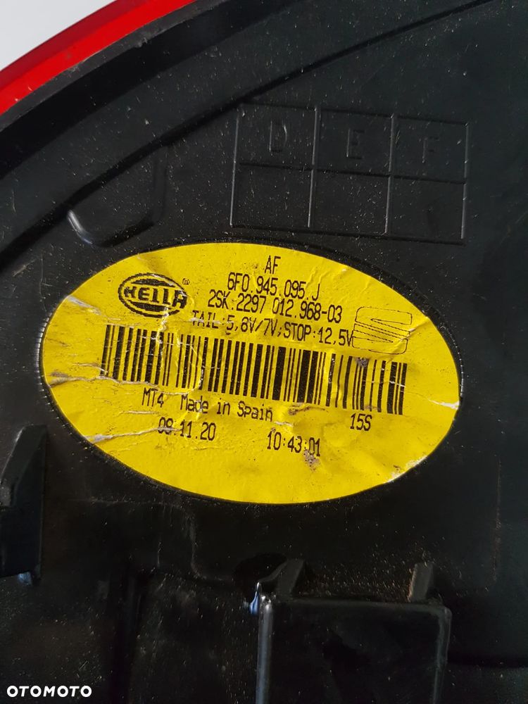 SEAT IBIZA LAMPY TYLNE L/P 6F0945095 6F0945095 - 2