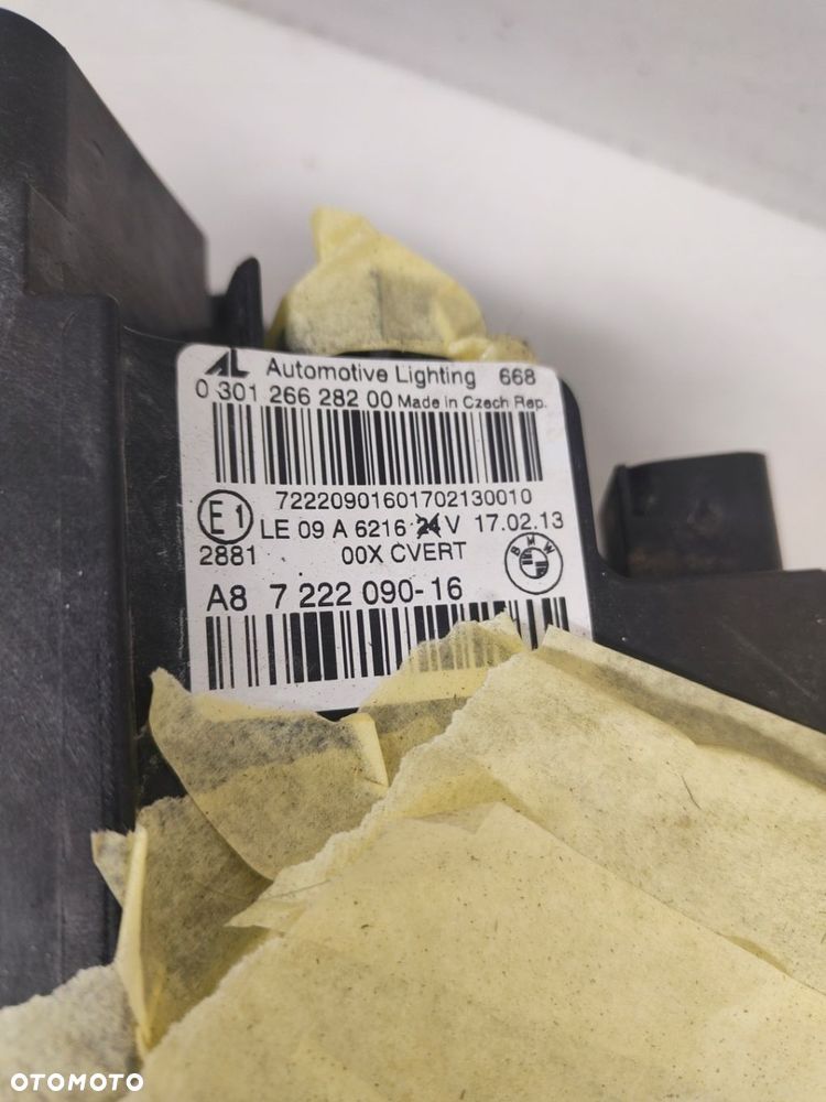 BMW 6 F12 BIXENON 7222090 LAMPA PRAWY PRZÓD - 3