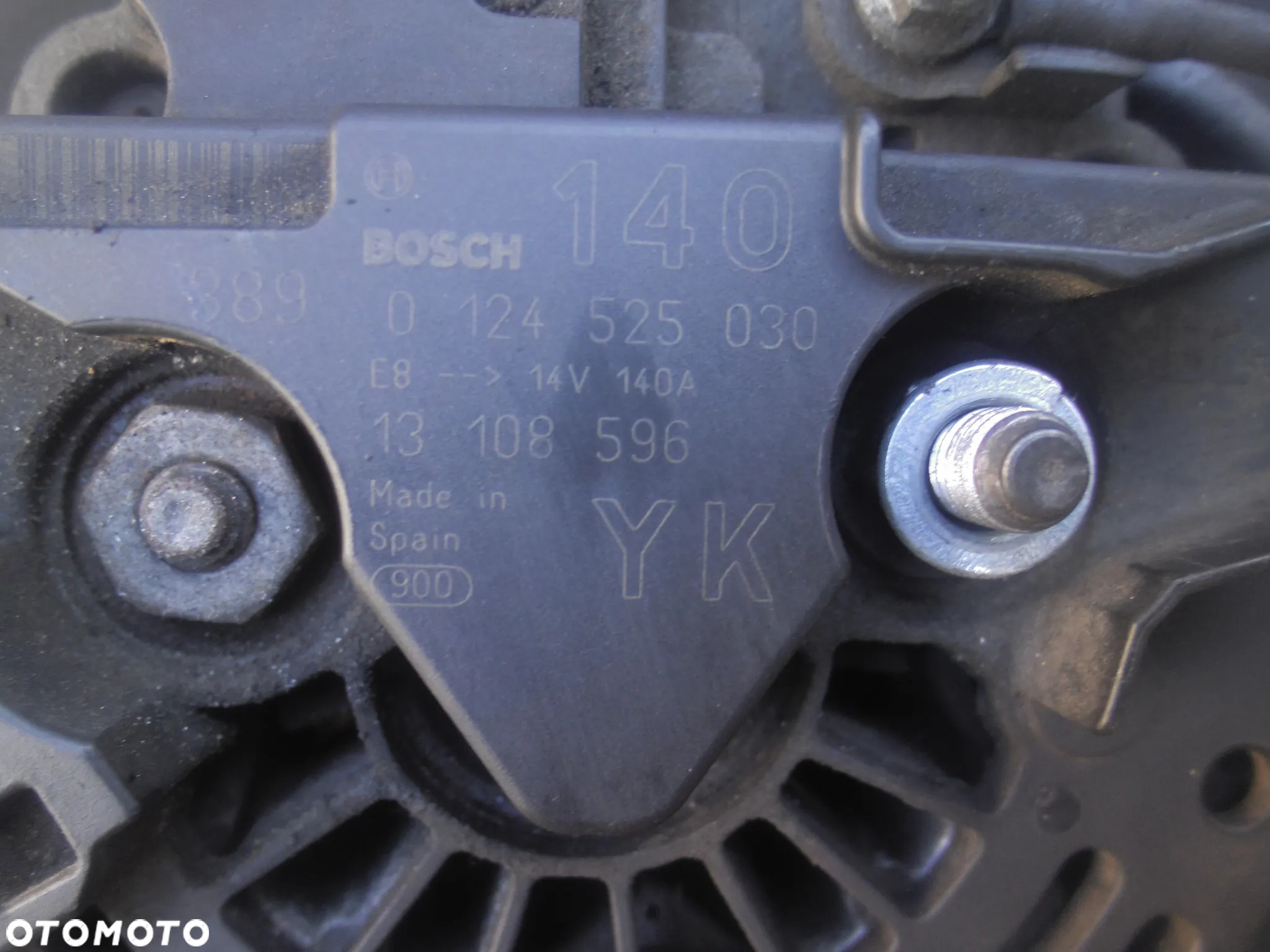OPEL VECTRA C 2.0 2.2DTI ALTERNATOR 0124525030 13108596 14V 140A SAAB ASTRA SIGNUM ZAFIRA I INNE OPEL BOSCH ORYGINAŁ - 5