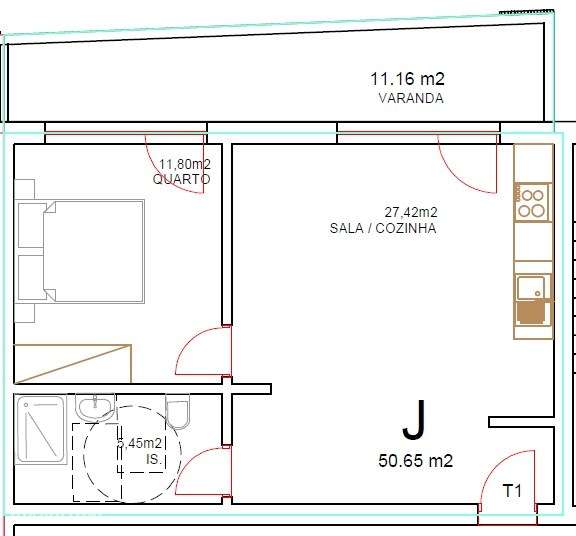 Apartamento T1 Venda em Tondela e Nandufe,Tondela - Grande imagem: 4/8