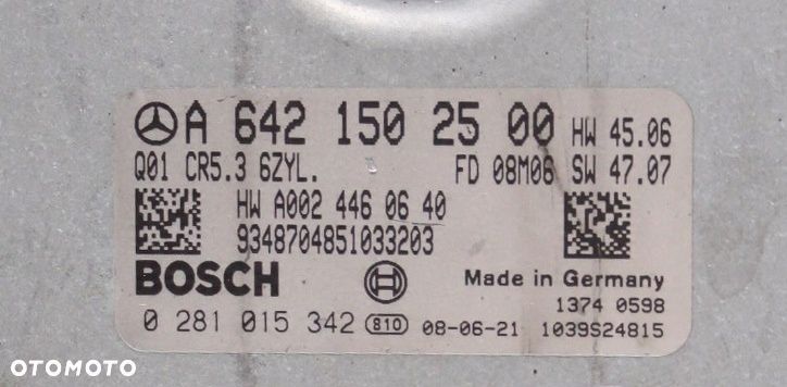 STEROWNIK SILNIKA MERCEDES W221 3.0 A6421502500 - 4