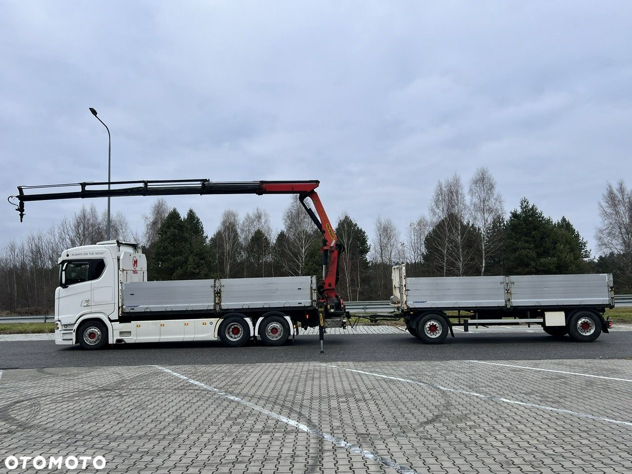 Scania s730 zestaw z przyczepa 2017/18 v8 palfinger dźwig z hds 6x2/4 - 5