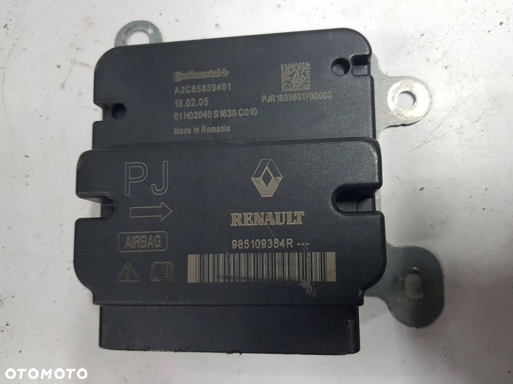 DACIA DOKKER LIFT 17-21r MODUŁ SENSOR PODUSZEK AIRBAG 985109354R - 1