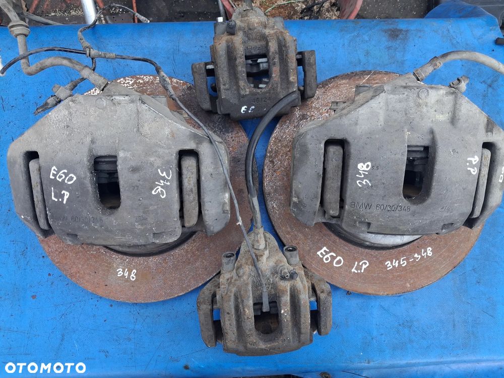 BMW E60 E61 Komplet hamulców ZESTAW ATE Zaciski przód tył 60/30/348 46/24 TARCZE KLOCKI 348 320 SWAP 4.4 V8 - 1