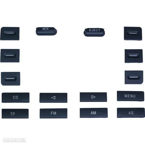 Kit de botões para reparar o rádio Vw Passat B6 B7 Golf V VI Touran Caddy - 1