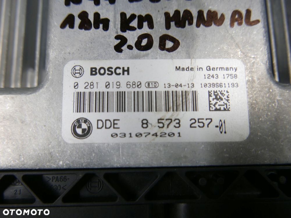 bmw f30 f20 komputer silnika 2,0d dde fem n47d20c - 7