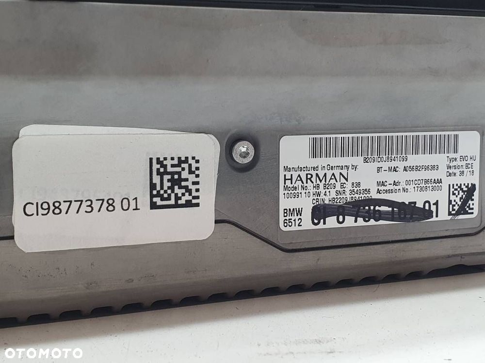 CZYTNIK NAWIGACJI NBT BMW 7 G11 G12 9877378 EUROPA - 3