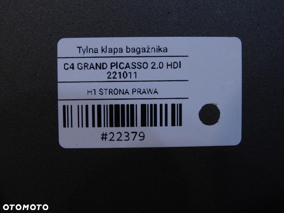 KLAPA TYŁ KEBC CITROEN C4 GRAND PICASSO I - 13