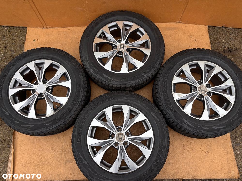 Oryginalne Felgi Koła Zimowe Honda CRV 235 65 R17 Aluminiowe 7J 17 Et50 5x114,3 Komplet 7JJ 17” Bridgestone Opony - 1