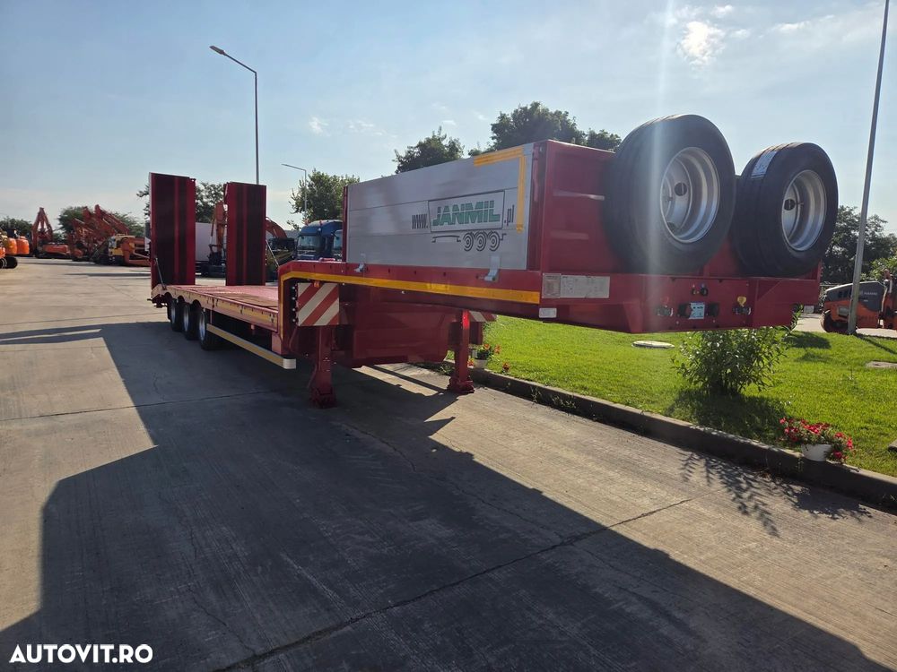 Janmil TRAILER 3 axe FULL OPTION-NOU, 2026, rampe DUBLE, lemne pt extensii latime la 3m, 2 roti rezerva, axe SAF, anv Goodyear, TROLIIU, cutie depozitare, obloane pe gatul de lebada, Carte identitate RAR, Podea rabatabila, posibil leasing-PROMOTIE 58.900eur - 8