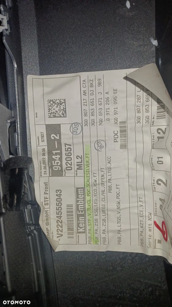 VW PASSAT B8 ZDERZAK PRZÓD 4pdc IDEALNY LC7A - 4