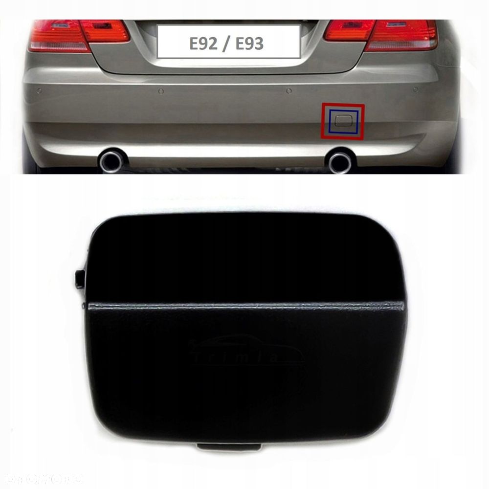 ZAŚLEPKA TYŁ HAK / HOL BMW 3 E92 / E93 ZWYKŁY ZDERZAK KOLORY 51127161497 - 4