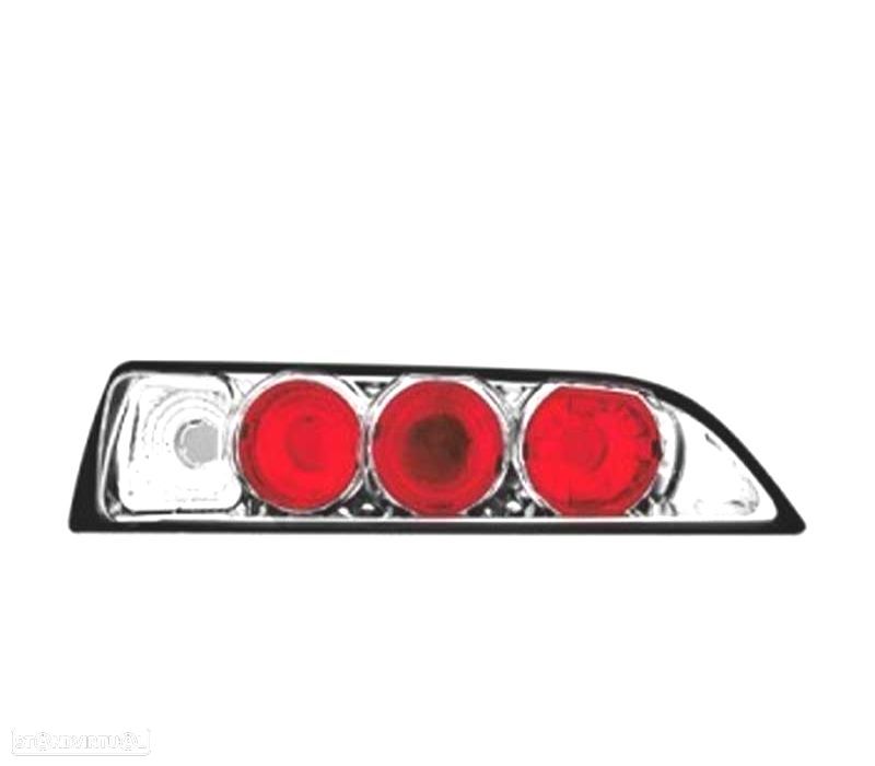 FAROLINS TRASEIROS ALFA ROMEO 146 96-99 FUNDO CROMADO - 1