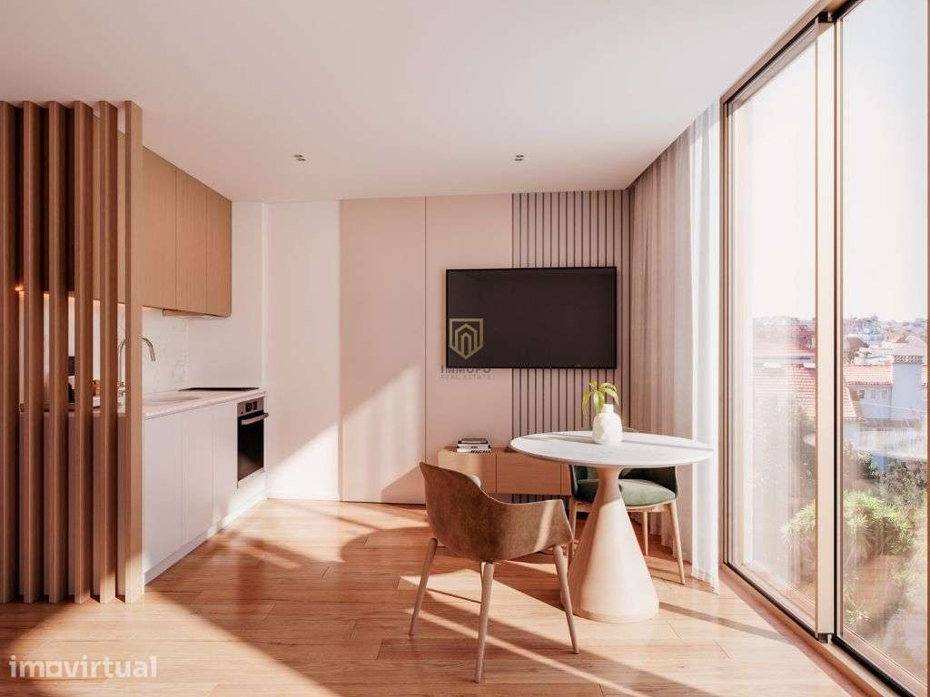 Apartamento T0 de luxo em Matosinhos com 33m2 e varanda de 21m2 - Grande imagem: 5/18