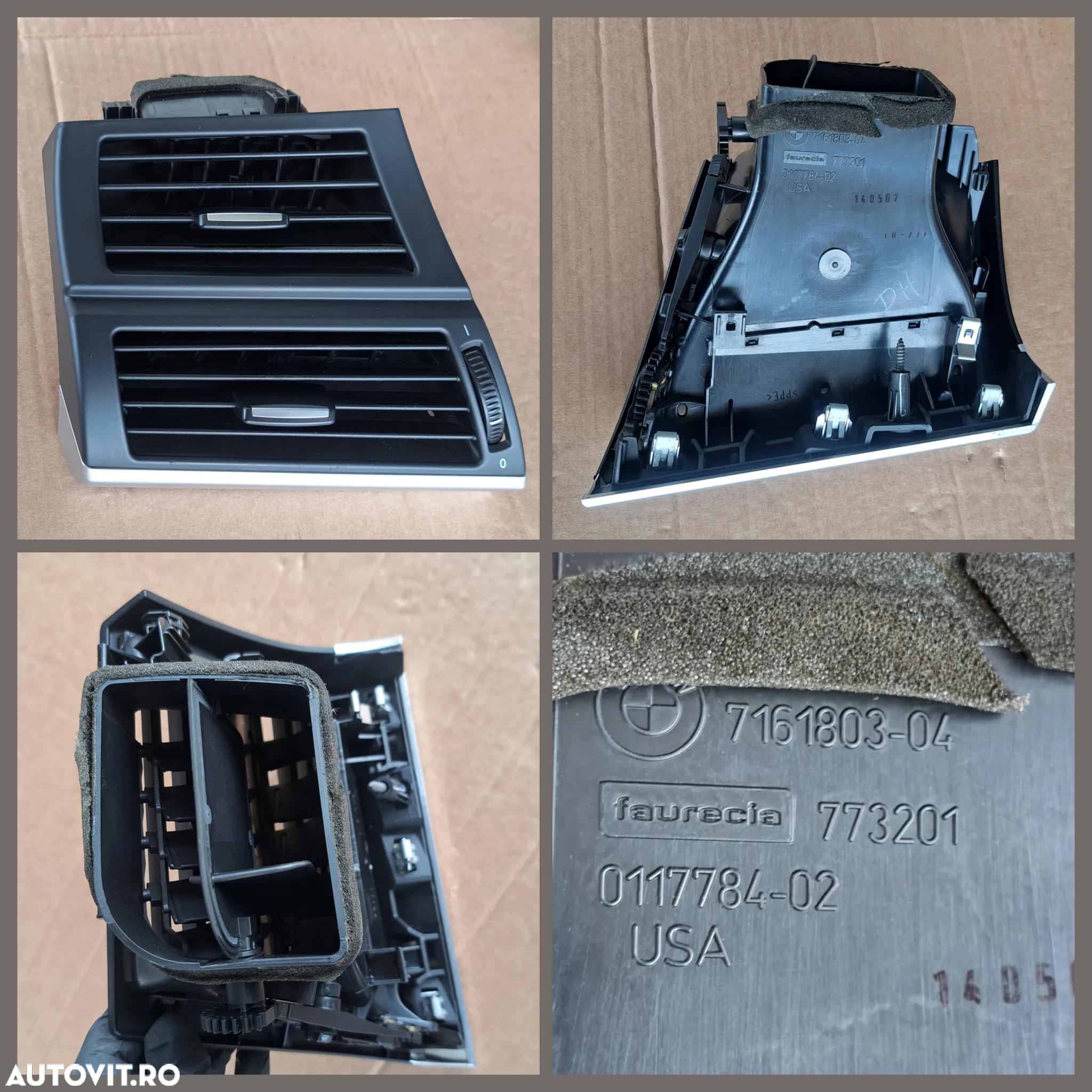 BMW X5 E70 X6 E71 F16 Head up display grila ventilatir stanga dreapta fata centrala cotiera spate buton avarii panou butoane control clima ventilatir senzori parcare deschidere portbagaj ventilator habitaclu aeroterma - 3
