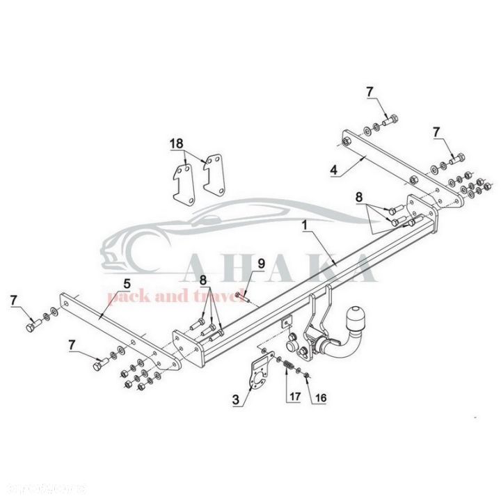 Hak Holowniczy Automat Do Toyota Corolla Hybrid Touring Sport, Kombi Od 2019 - 2