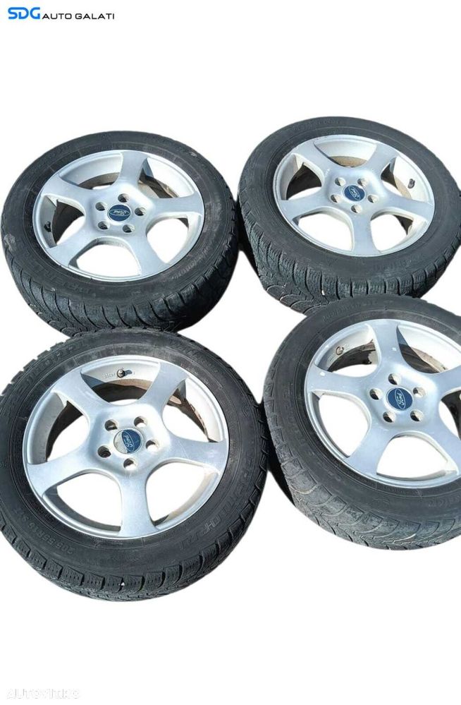 Set 4 Jante Complet cu Prezoane Aliaj 205 55 16 R16 ET50 6½Jx16H2 Ford Focus 2 2004 - 2010 [M8908] - 10