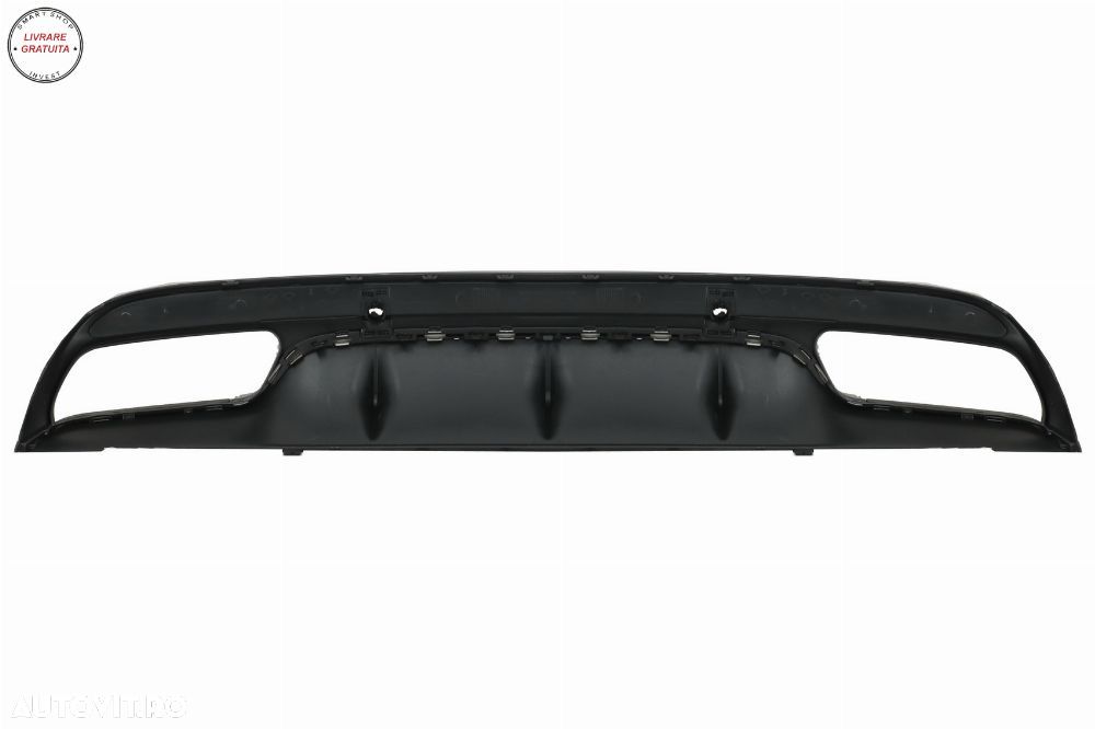 Difuzor Bara Spate cu Ornamente Mercedes C-Class W205 (2014-2020) C63 Design Negru- livrare gratuita - 6