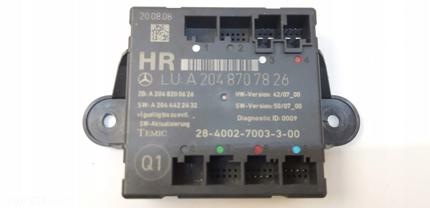 Mercedes W204 Moduł drzwi tył prawy A2048707826 - 3