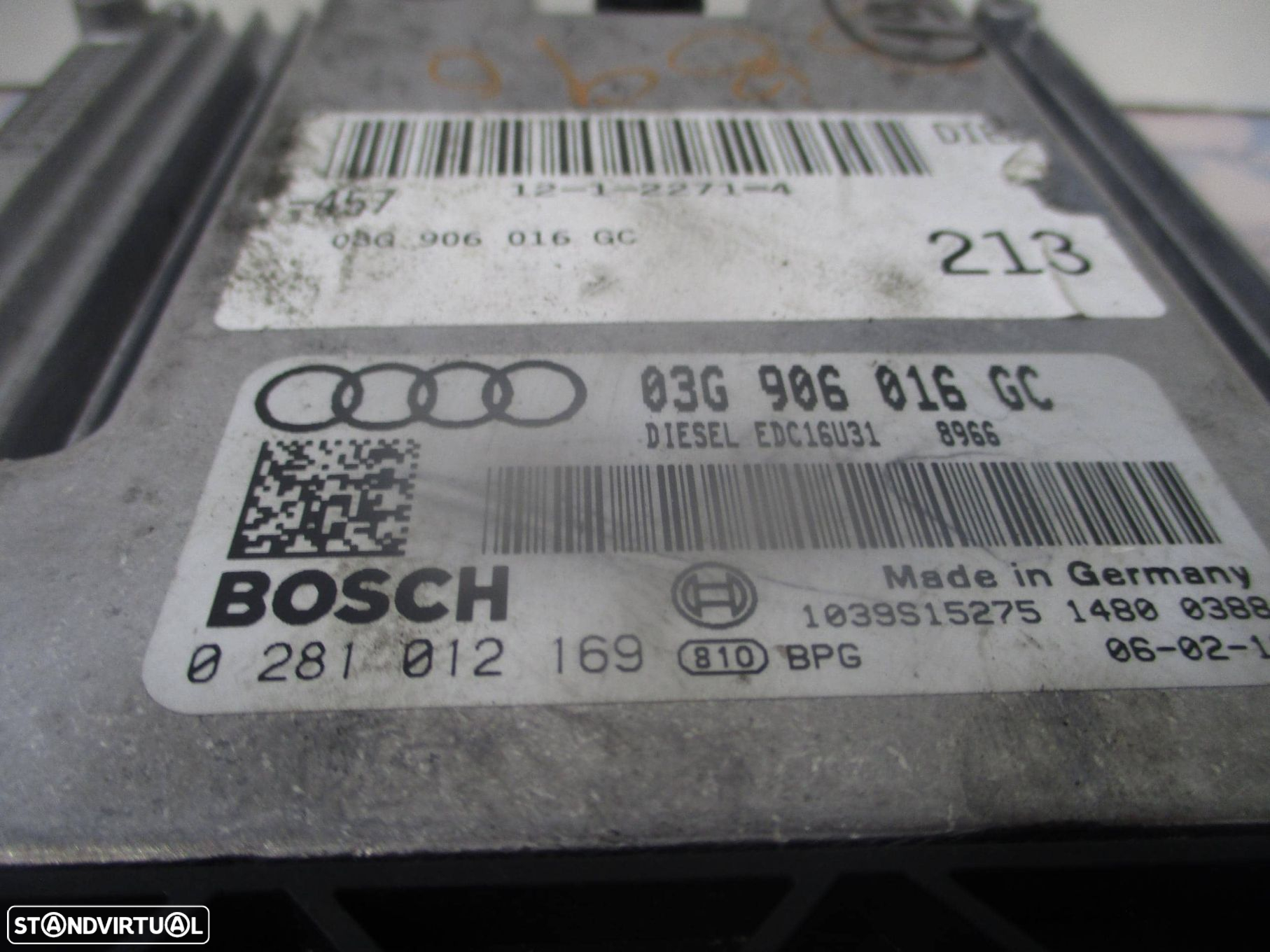 Centralina 03G906016GC  0281012169 AUDI A6 4F FASE 1 2006 2.0TDI 140CV 5P AZUL ESCURO BOSCH - 4