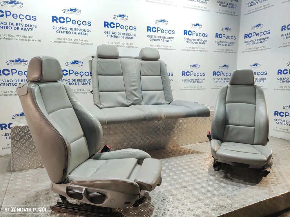 Conjunto de bancos em pele Cinzentos BMW Serie 1 E88 Cabrio Pack M - 3