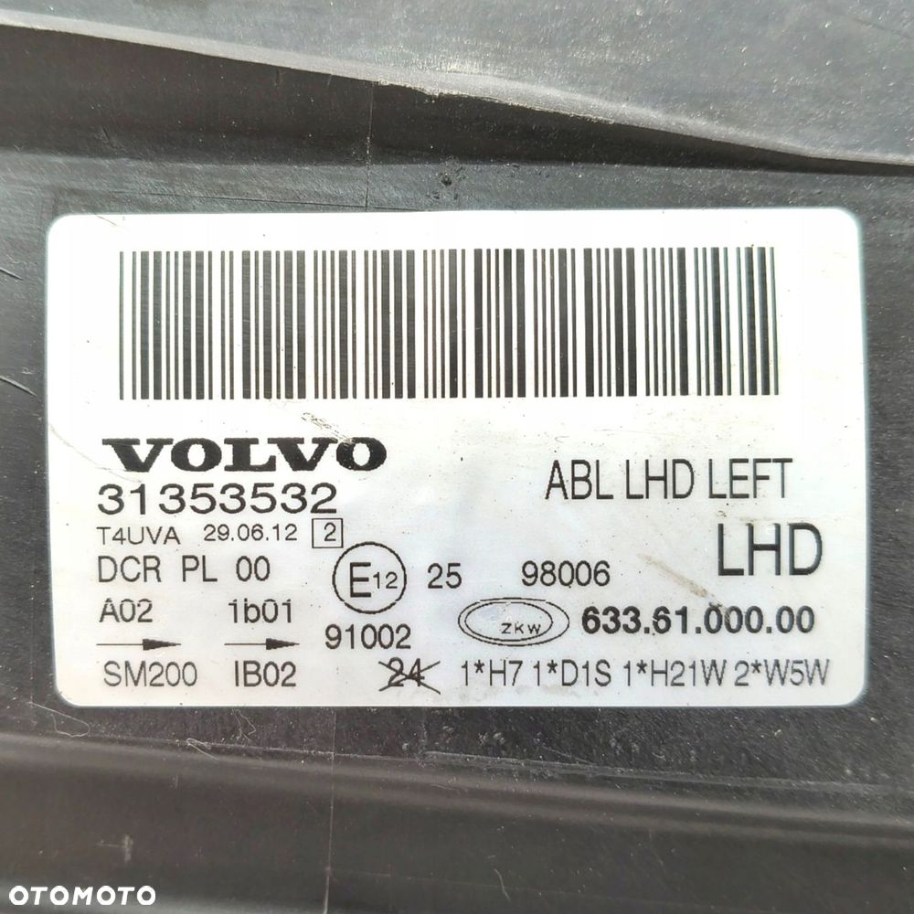 LAMPA LEWA Volvo V70 III XC70 II XENON lewy przód przednia europa 31353532 - 2