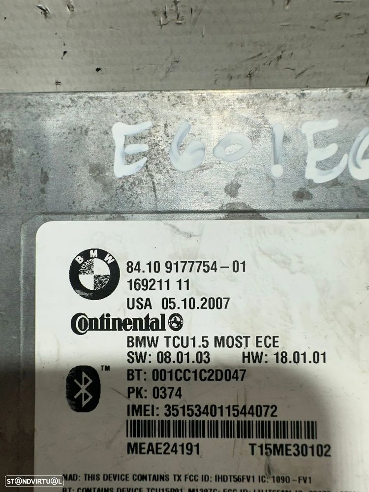 .Centralina Modulo Bluetooth Mãos Livres Telefone Original BMW 9177754 2001 - 2016 - 8