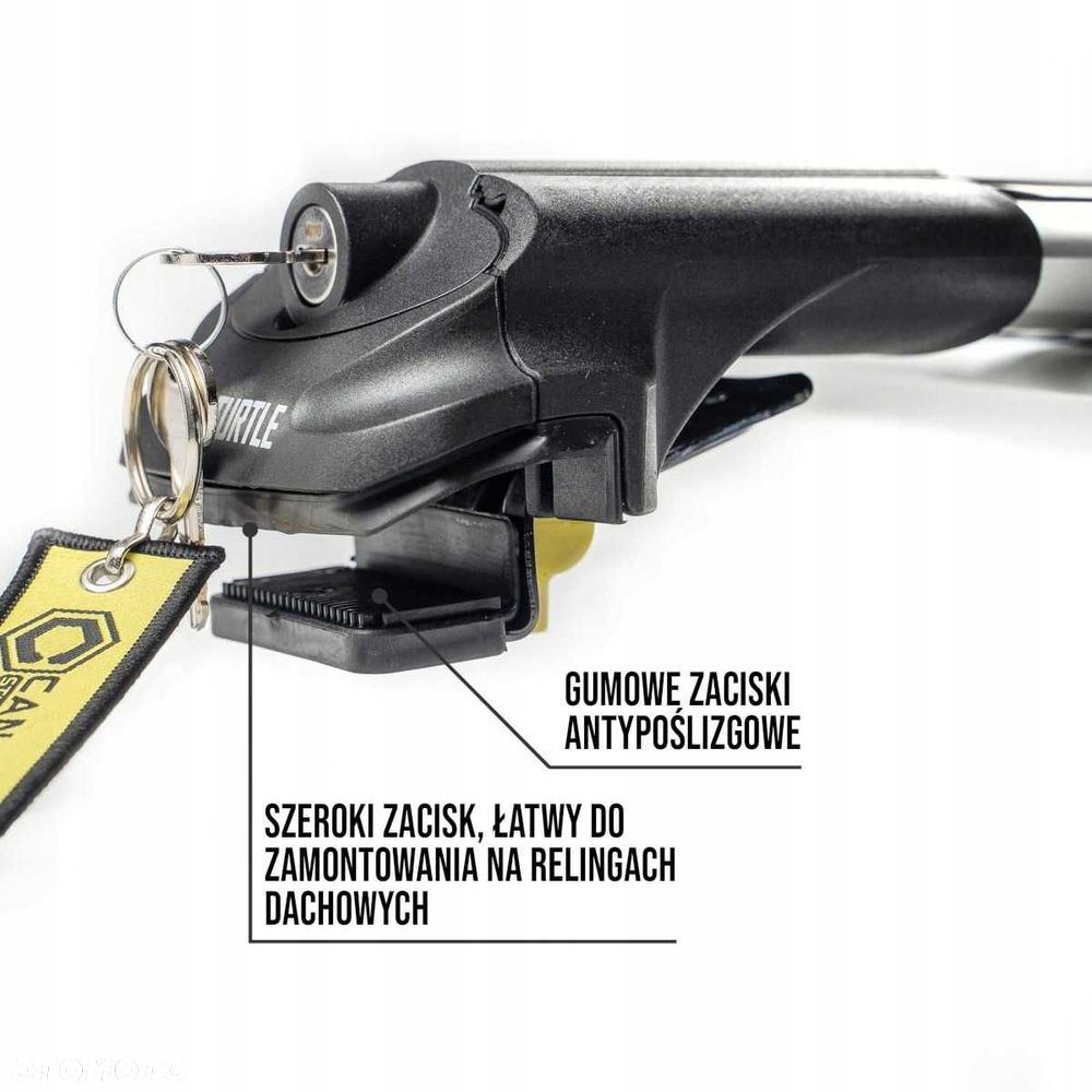 Bagażnik dachowy belki poprzeczne na relingi TURTLE dopasowane! 2kolor - 6