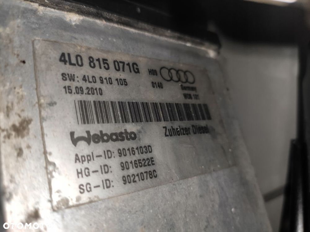 AUDI Q7 4L LIFT WEBASTO OGRZEWANIE POSTOJOWE DOGRZEWACZ MOCOWANIE RURY ORYG - 13