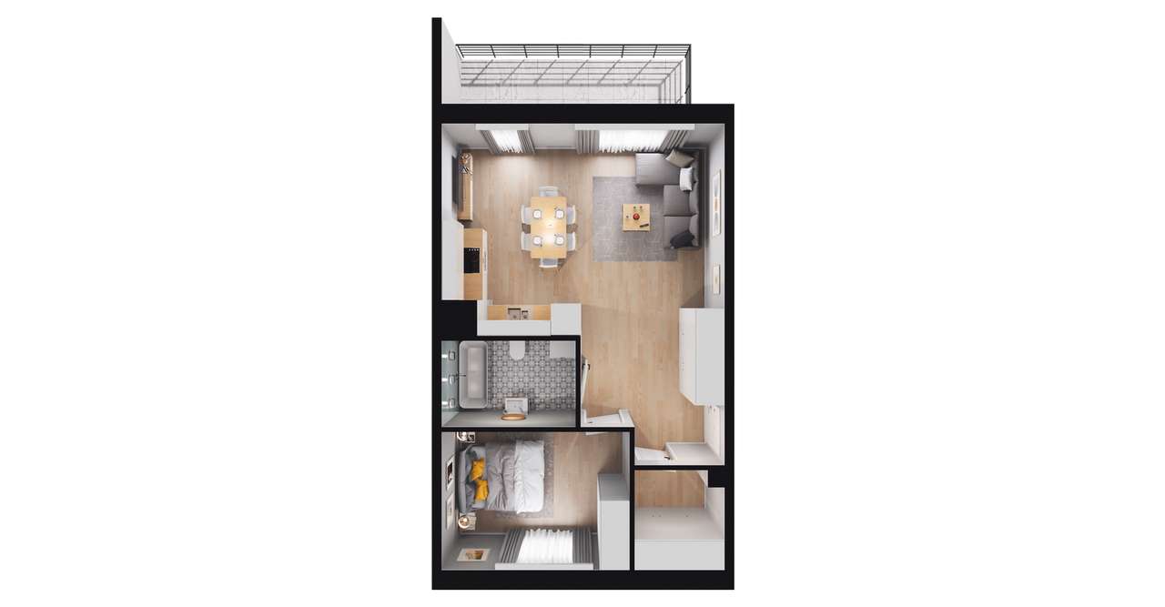 2-pokojowe mieszkanie 51m2 + balkon Bezpośrednio - Pełny obrazek: 2/23
