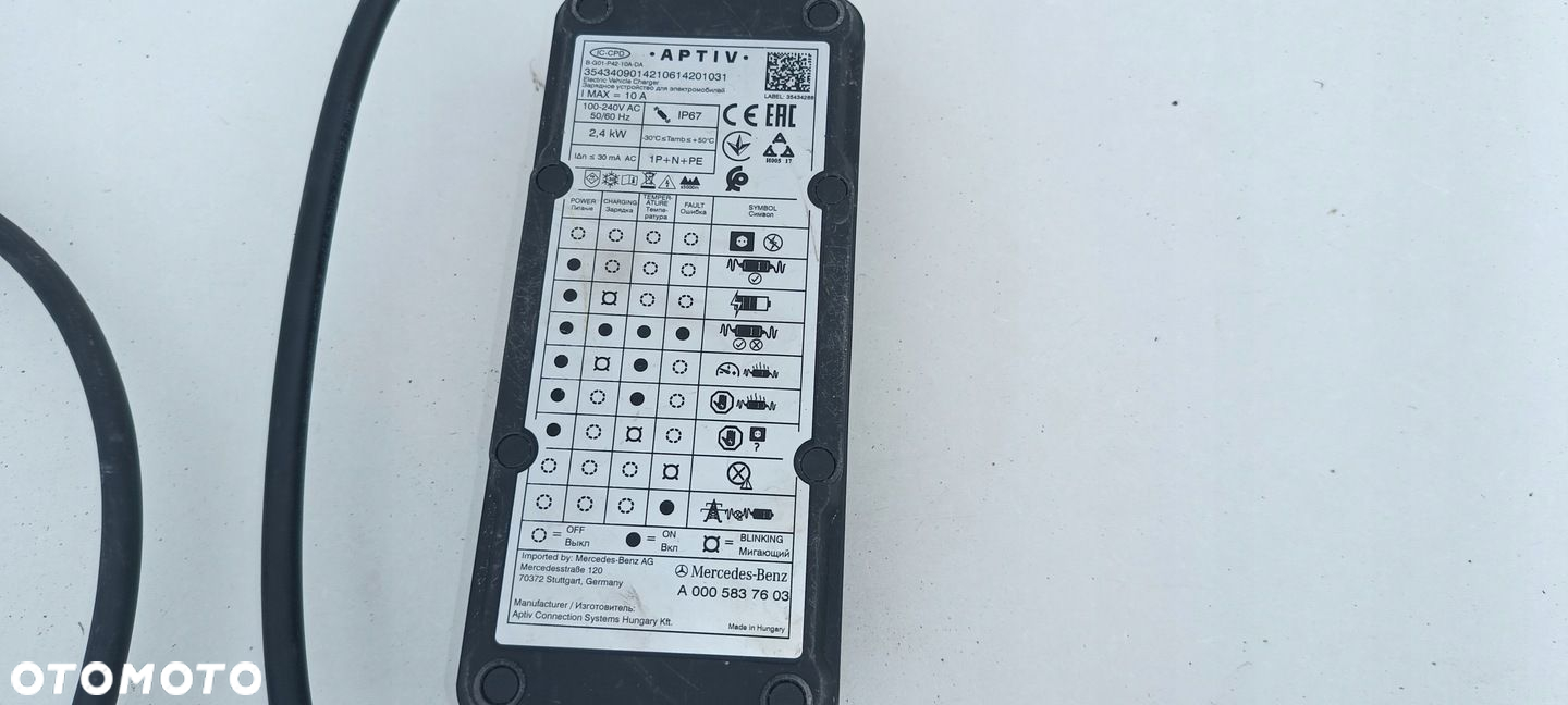 MERCEDES EQS EQE EQC WQV przewód ładowania ładowarka A0005837603 - 9