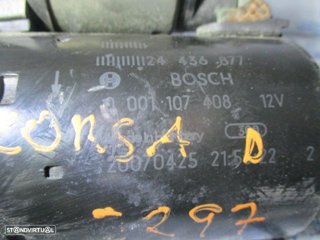 Motor De Arranque 0001107408 OPEL TIGRA 2007 1.4 I OPEL CORSA D 2007 1.2I 16V 80CV 5P PRETO - 7