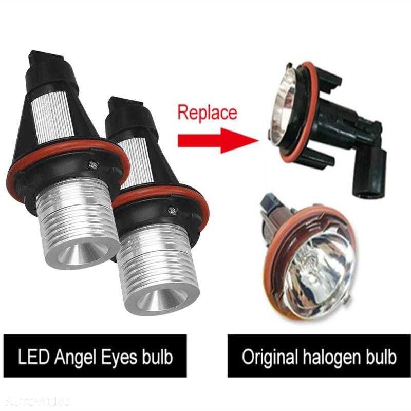 Led Marker Angel Eyes 20W DRL Canbus E39 E87 E60 E61 E83 E53, GALBEN - 7