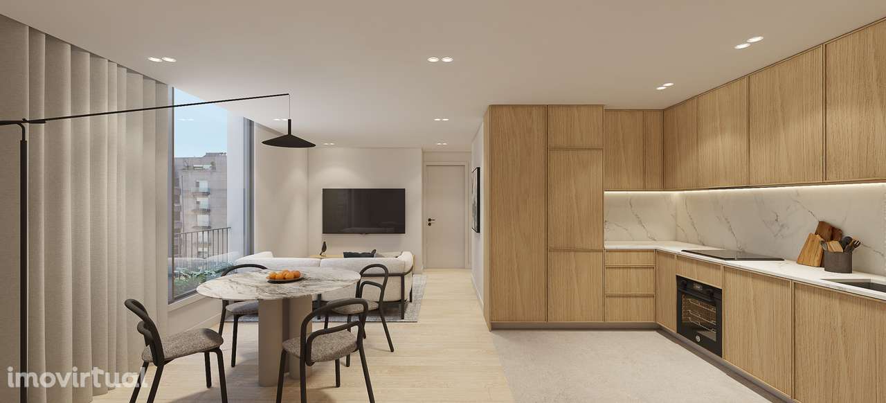 T1 Novo c/ Lugar de Garagem e Arrumos em Mafamude, Vila Nova de Gaia - Grande imagem: 3/7