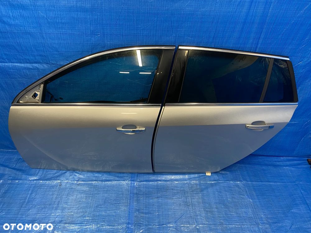 OPEL INSIGNIA A DRZWI LEWE LEWY PRZÓD PRZEDNIE TYŁ TYLNE SREBRNE Z176 KOMPLETNE - 3