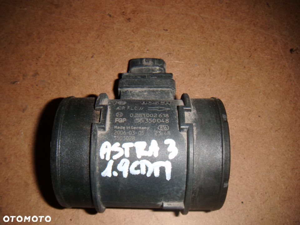 opel astra h 06r 1.9 cdti przepływomierz 0281002618 - 1