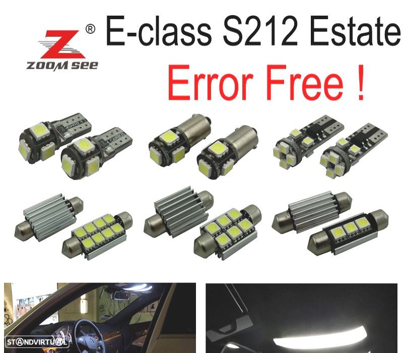 KIT COMPLETO DE 26 LÂMPADAS LED INTERIOR PARA MERCEDES E CLASE S212 ESTATE WAGON E200 E250 E300 E35 - 1