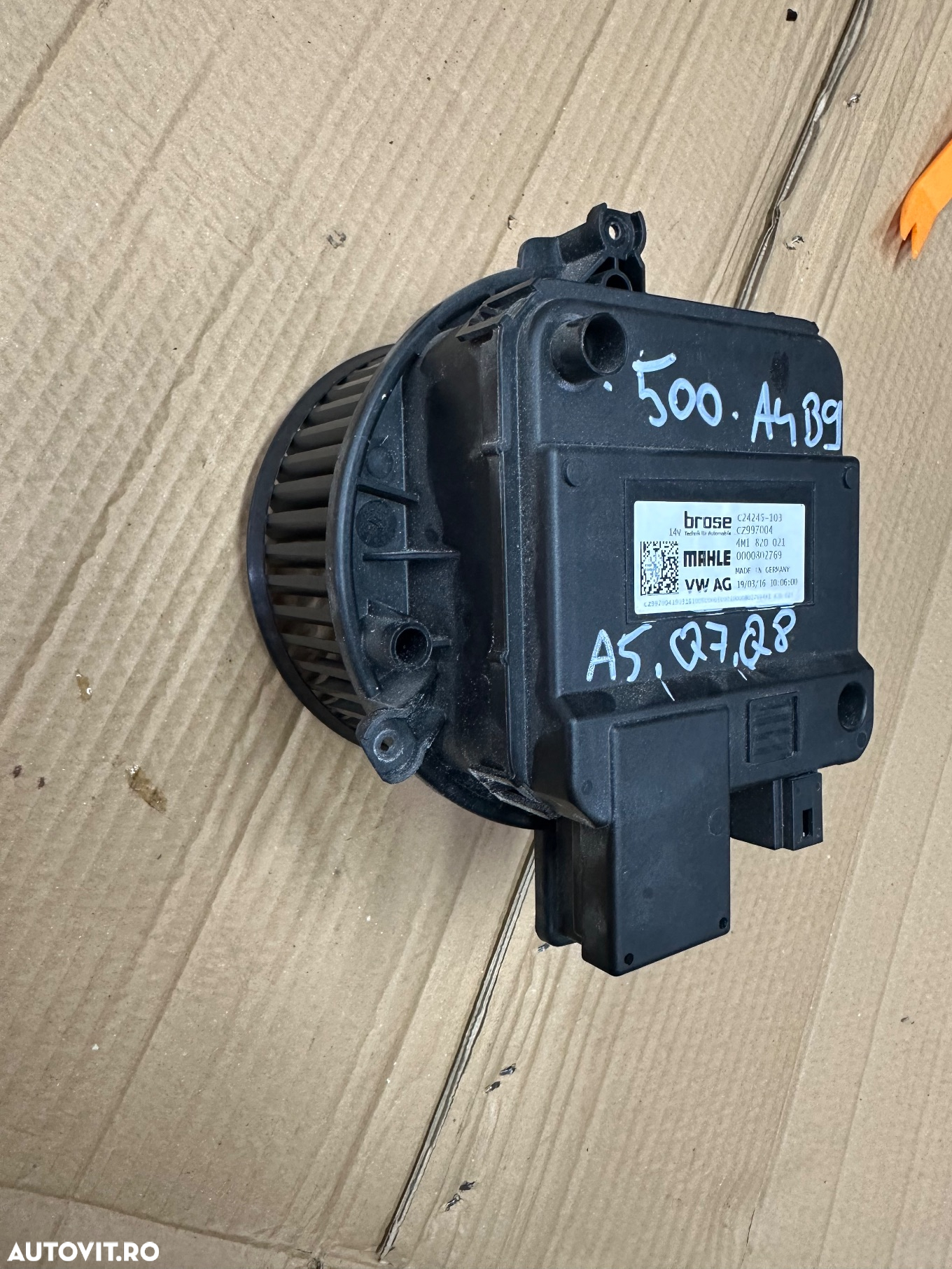 Ventilator, aeroterma AUDI A4 B9 ,A5 , Q7, Q8 an 2016-2021 cod 4M1820021 - 4