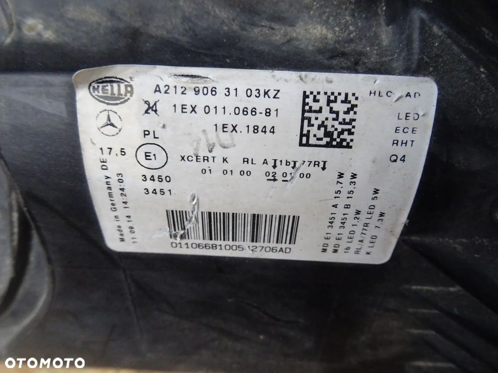Lampa Mercedes E Klasa W212 Lift Lewy Przód A212 9063103KZ - 10