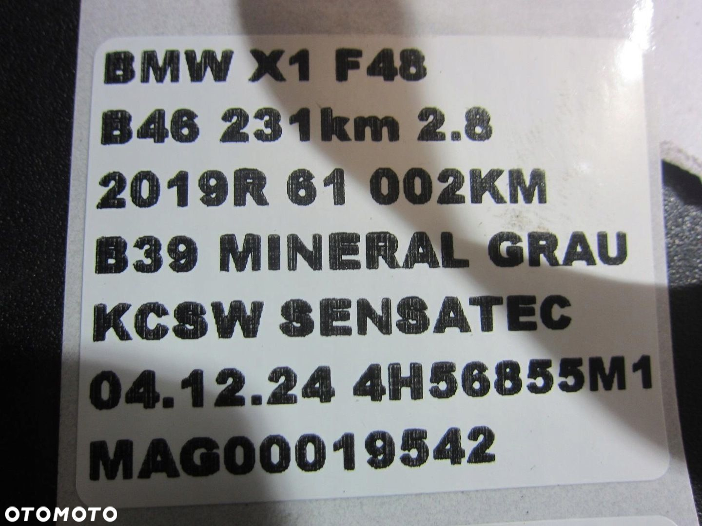 BMW X1 F48 DACH POSZYCIE DACHU PANORAMA B39 MINERAL GRAU 41007436162 - 4